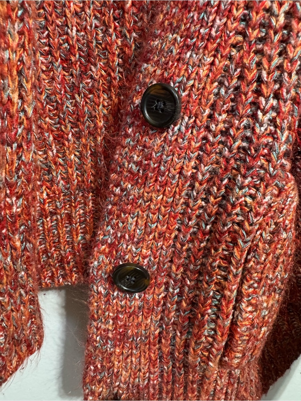 Universal Thread Marled Rust Orange Open-Front Cardigan - Picture 5 of 6